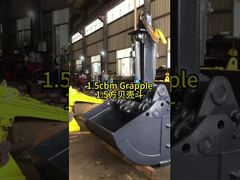 Regarder : Télescope d'excavatrice avec grappin à godet à clapet pour saisir le sable et le limon