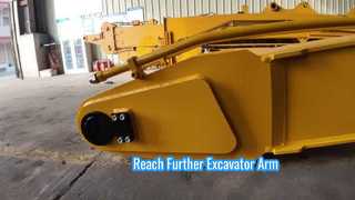 Excavator Long Reach Arm with Clamshell Bucket Excavator Long Arm with Standard Bucket