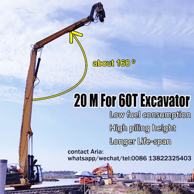30 tonnes-38 tonnes de pile de l'excavatrice conduite bras pile du conducteur attachement pour la pile plus élevée