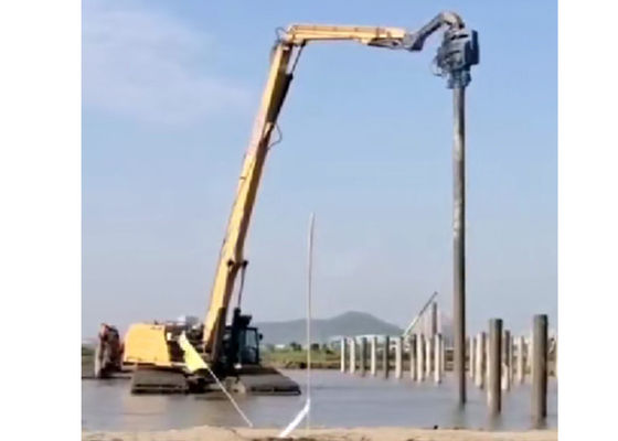 Bras de battage de pieux de pelle excavatrice Q355B, pieux de ciment, pieux en acier pour