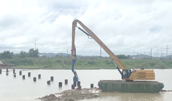 Bras de battage de pieux de pelle excavatrice Q355B, pieux de ciment, pieux en acier pour