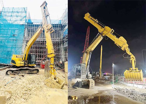 Excavateur à 3 sections Téléscopique Boom Dipper Arm Avec 0.4cbm à 2.5cbm Bucket