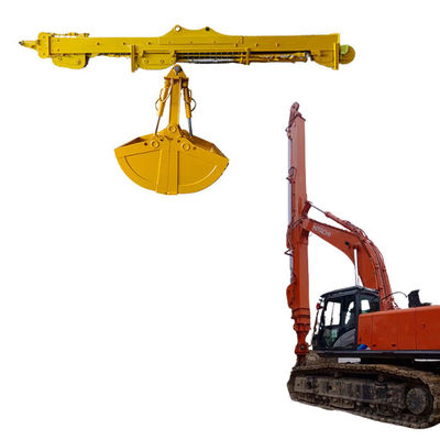 Excavateur à 3 sections Téléscopique Boom Dipper Arm Avec 0.4cbm à 2.5cbm Bucket