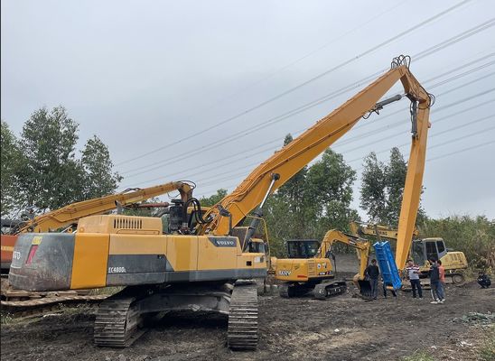 Démolition d'excavatrice de couleur personnalisée à bras long avec disjoncteur hydraulique