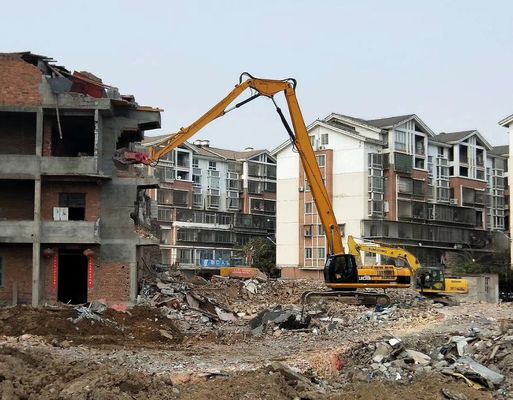 Trois sections de démolition du bras de l'excavatrice à portée réglable