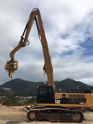 Bras de pieutage pour excavatrice 13,5-18 m pour excavatrice de 30-50 tonnes, attachement de battage de palplanches Q355B Q690D personnalisé