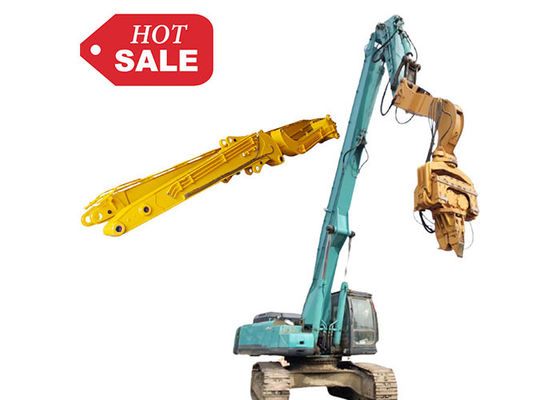Bras de pieutage pour excavatrice 13,5-18 m pour excavatrice de 30-50 tonnes, attachement de battage de palplanches Q355B Q690D personnalisé