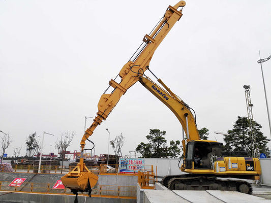 Boom télescopique à longue portée pour les excavatrices, chantiers de construction bras télescopique métallique