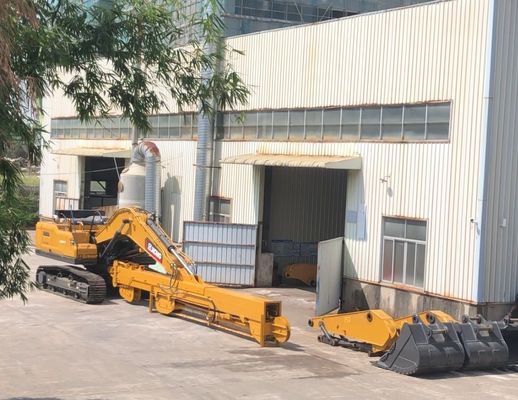 Boom télescopique à longue portée pour les excavatrices, chantiers de construction bras télescopique métallique