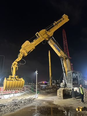 Machinerie de construction bras télescopique, bras de rampe de creuseur léger sur mesure