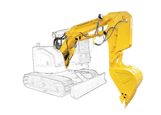 Shaogang Q355B Excavator raccourcir le bras Boom avec un plus grand seau et cylindre de seau