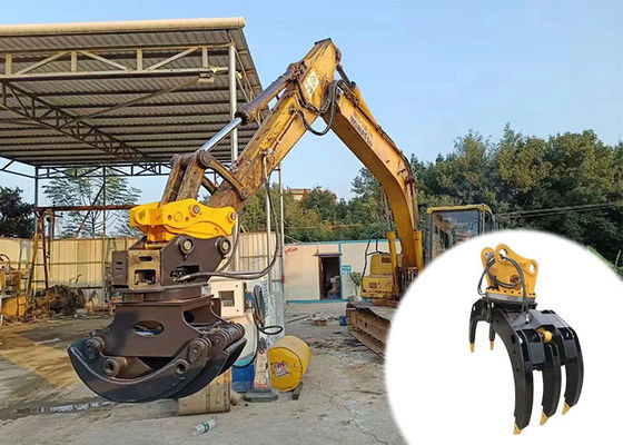 Excavateur de 10 à 35 tonnes Grille hydraulique pour attraper le bois de pierre