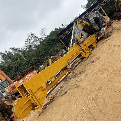Bracelet télescopique avec seau à coquille pour excavatrice de 50 tonnes 32m Jaune Rouge