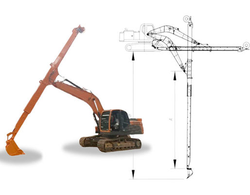 Excavateur à bras télescopique à flèche télescopique avec seau standard pour creuser