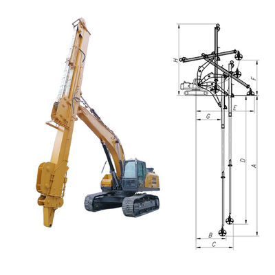 Armée télescopique pour excavatrice pour saisir le sable, le sol, le limon, le gravier, utilisation BS900E