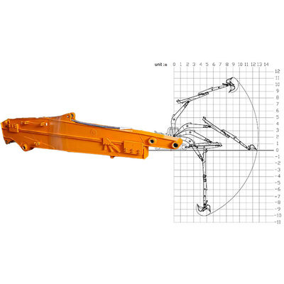 Shaogang Q355B bras télescopique de l'excavateur avec seau standard meilleure performance télescopique de soudage