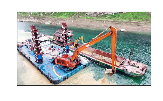 Excavateur à grande portée pour les travaux de dragage utilisant du matériau Q355B