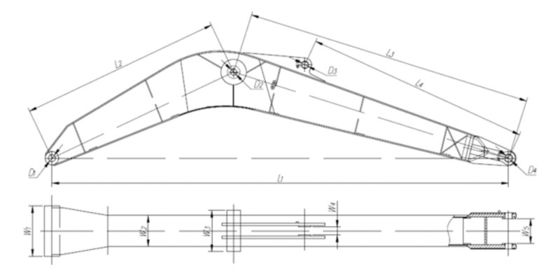 Bras de flèche long pour excavatrice n° 1 pour excavatrice de 3 tonnes à 50 tonnes Utilisation Q690D