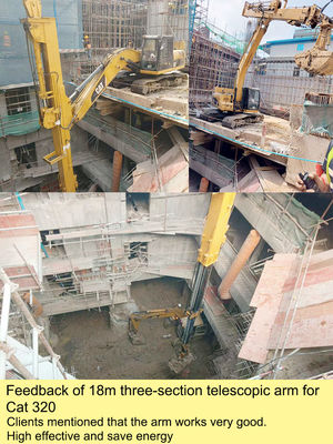 Arme de broyeur à barres coulissantes Téléscopique