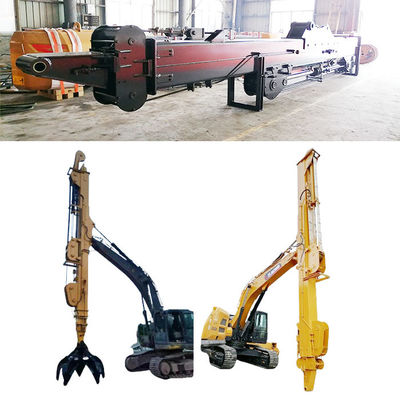 Excavateur télescopique avec seau à coquille avec dents pour saisir