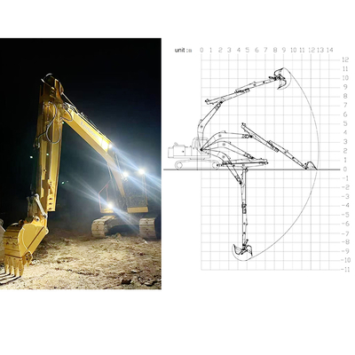 Excavateur bras télescopique pour excavateur pour Hitachi Komatsu Sany Long Reach