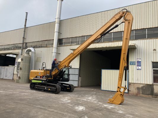 Flèche de démolition en 2 sections de 18 mètres pour excavatrice durable de 20 à 45 tonnes, pour travaux de démolition de bâtiments, accessoire d'excavatrice Q355B