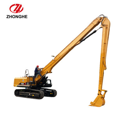 Flèche de démolition en 2 sections de 18 mètres pour excavatrice durable de 20 à 45 tonnes, pour travaux de démolition de bâtiments, accessoire d'excavatrice Q355B