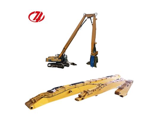 Flèche de démolition sur mesure à trois sections pour grande hauteur 16-24m, adaptée aux excavatrices de 20-38 tonnes pour la démolition de grands immeubles