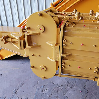 Excavatrice hydraulique télescopique avec benne preneuse réglable