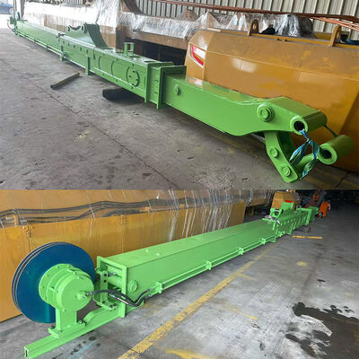 Armure télescopique pour excavatrice avec seau à coquille