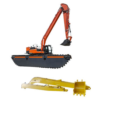 Excavateur amphibie à bras étendu: conçu pour la force et la polyvalence