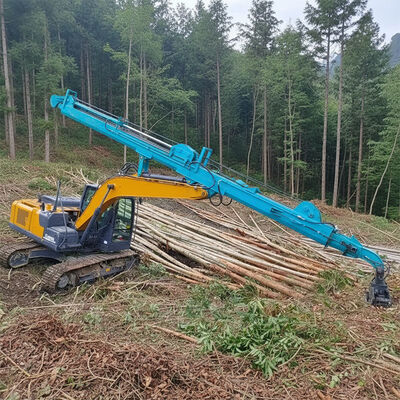 Armure télescopique de l'excavateur pour attraper un arbre
